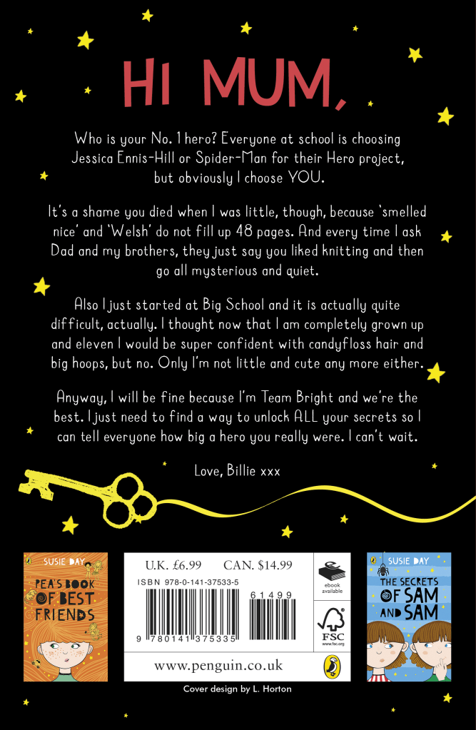 Billie Bright- the back cover blurb